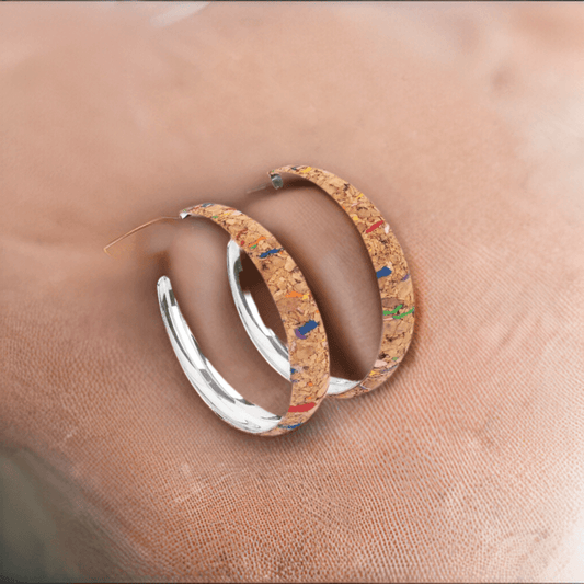 Paparazzi Accessories - A Cork In The Road - Multicolor Hoop Earrings - Bling by JessieK