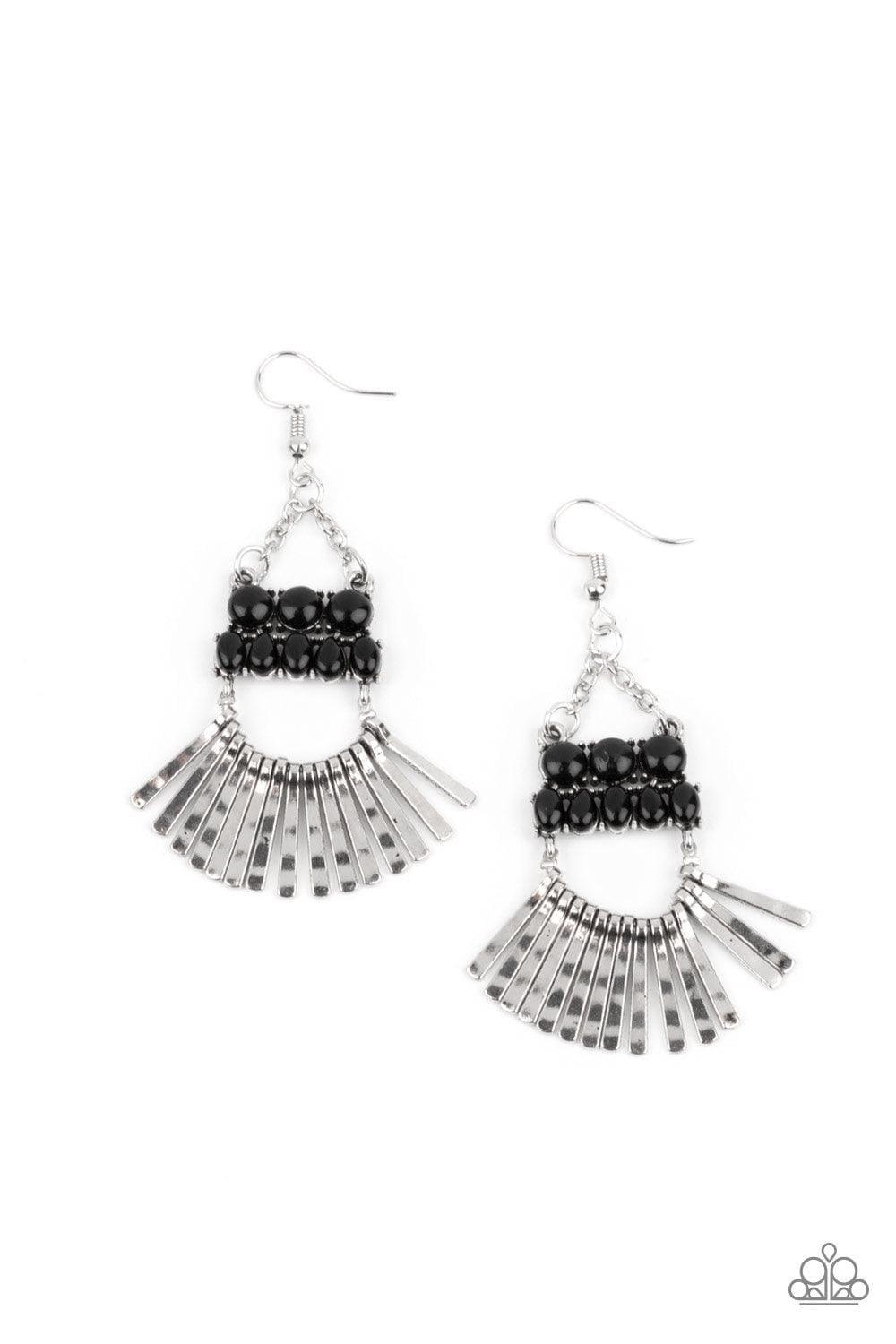 Paparazzi Accessories - A Flare For Fierceness - Black Earrings - Bling by JessieK