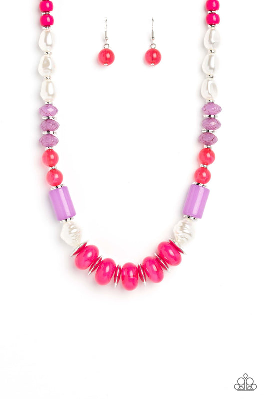 Paparazzi Accessories - A Sheen Slate - Pink Necklace - Bling by JessieK