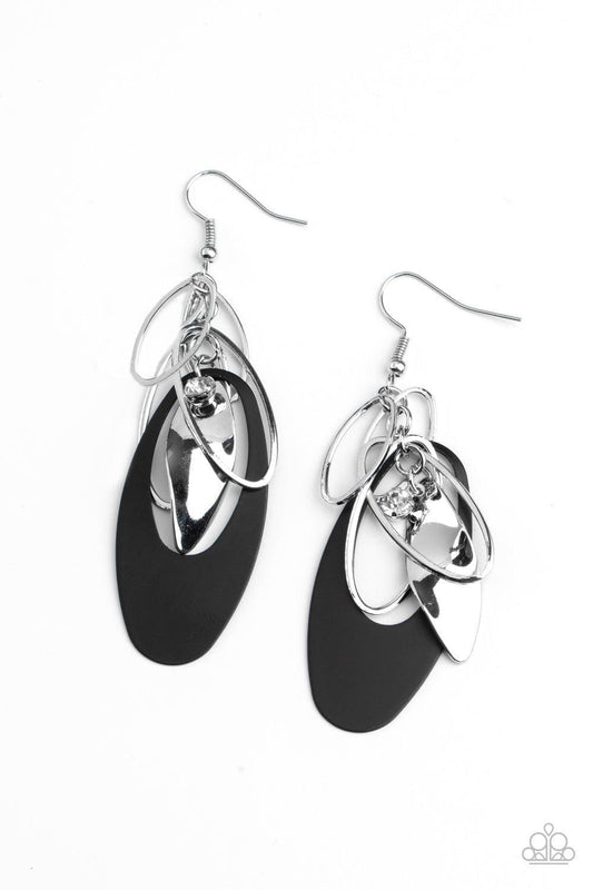 Paparazzi Accessories - Ambitious Allure - Black Earrings - Bling by JessieK
