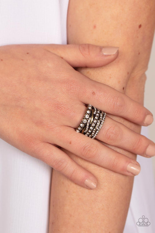 Paparazzi Accessories - Angelic Architecture - Brass Ring - Bling by JessieK