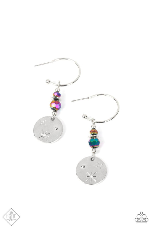 Paparazzi Accessories - Artificial Starlight - Multicolor "oil-spill" Earrings - Bling by JessieK
