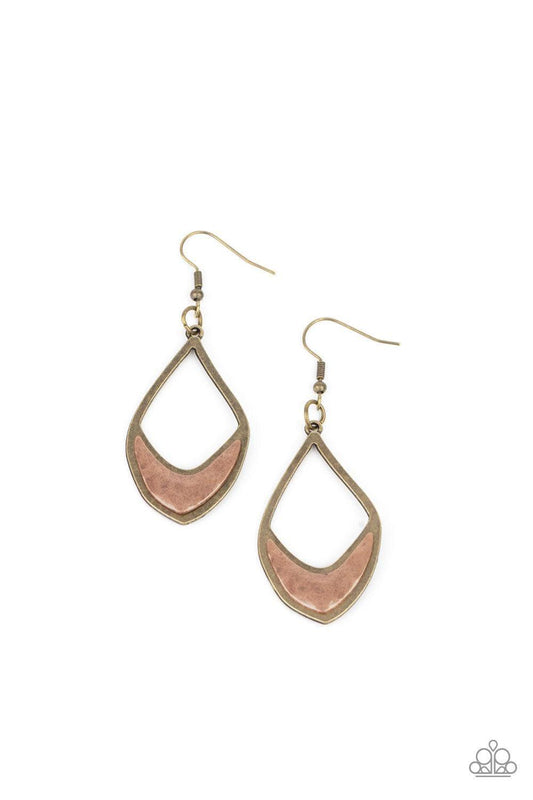 Paparazzi Accessories - Artisan Treasure - Brass Earrings - Bling by JessieK