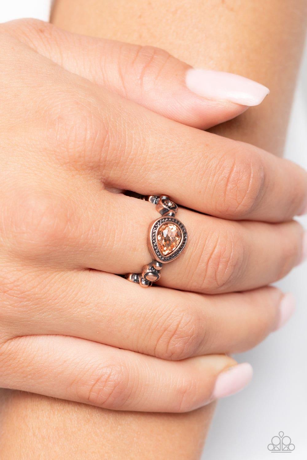 Paparazzi Accessories - Artistic Artifact - Copper Dainty Ring - Bling by JessieK