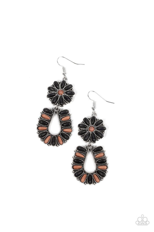 Paparazzi Accessories - Badlands Eden - Black Earrings - Bling by JessieK