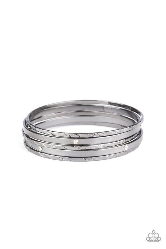 Paparazzi Accessories - Be There With Baubles On - Black Bracelet - Bling by JessieK