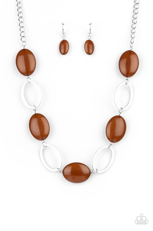 Paparazzi Accessories - Beachside Boardwalk - Brown Necklace - Bling by JessieK