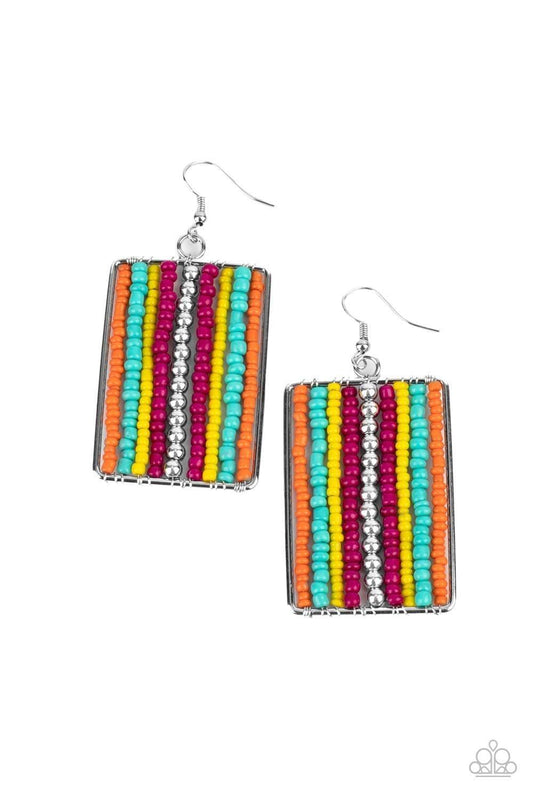 Paparazzi Accessories - Beadwork Wonder - Multicolor Earrings - Bling by JessieK