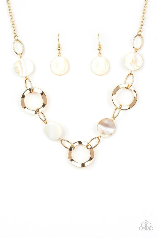 Paparazzi Accessories - Bermuda Bliss - Gold Necklace - Bling by JessieK