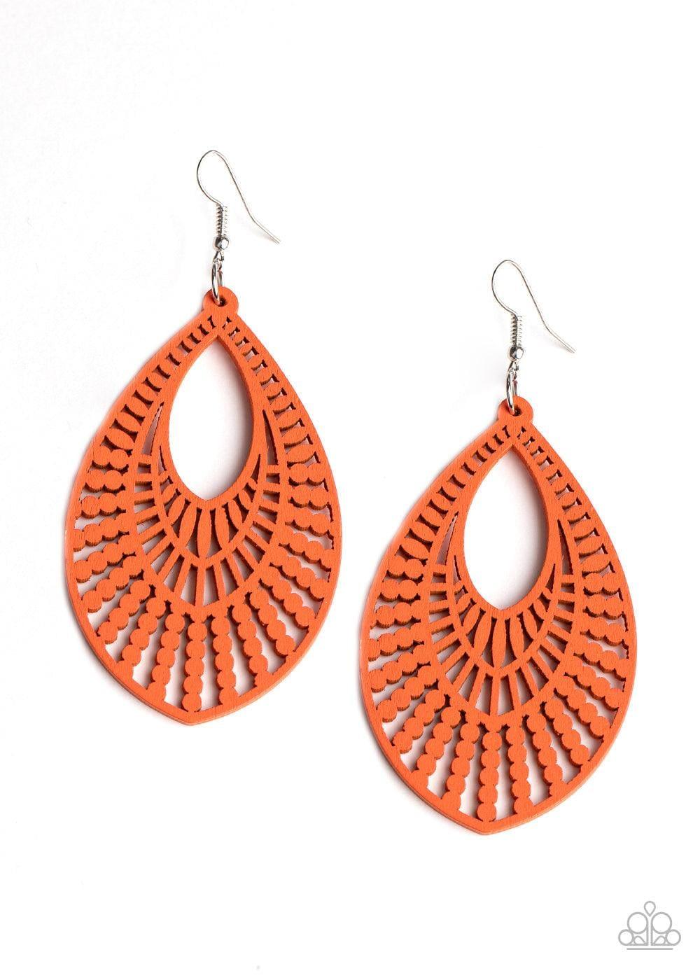Paparazzi Accessories - Bermuda Breeze - Orange Earrings - Bling by JessieK