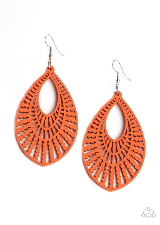 Paparazzi Accessories - Bermuda Breeze - Orange Earrings - Bling by JessieK