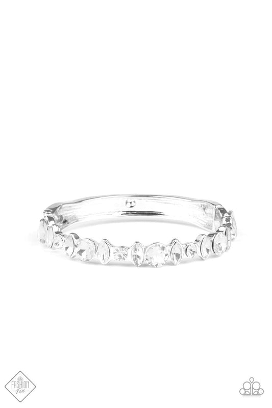 Paparazzi Accessories - Bling Them To Their Knees - White Bracelet - Bling by JessieK