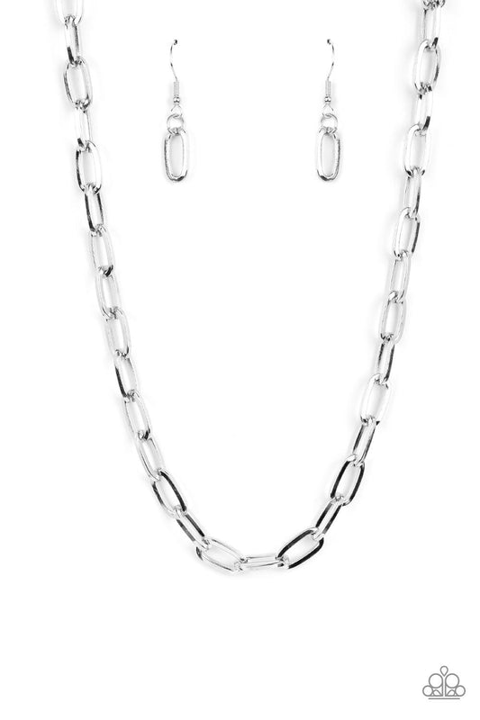Paparazzi Accessories - Boston Backdrop - Silver Necklace - Bling by JessieK