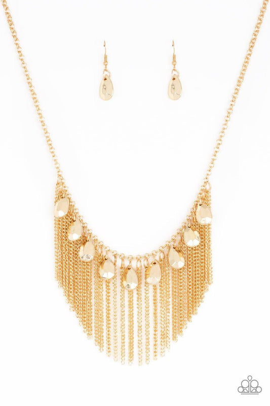 Paparazzi Accessories - Bragging Rights - Gold Necklace - Bling by JessieK