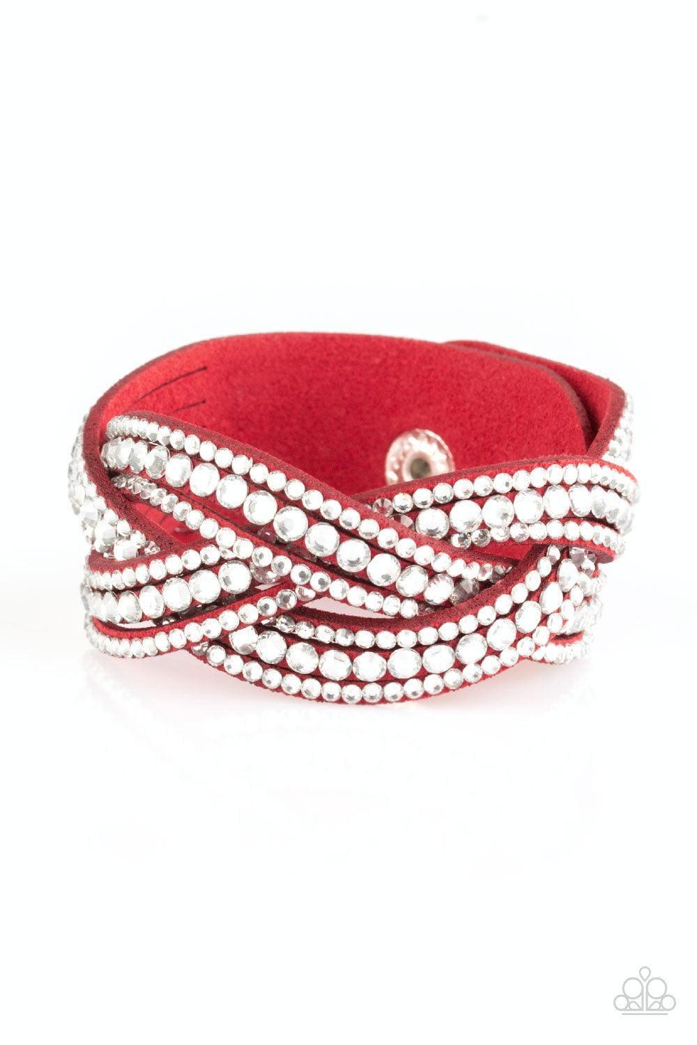 Paparazzi Accessories - Bring On The Bling - Red Bracelet - Bling by JessieK
