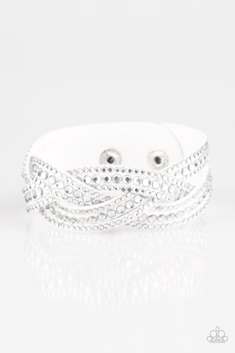 Paparazzi Accessories - Bring On The Bling - White Bracelet - Bling by JessieK