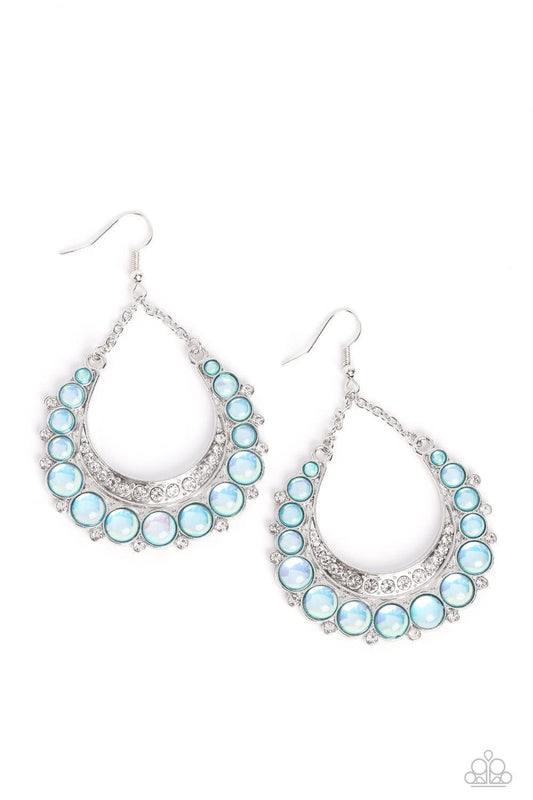 Paparazzi Accessories - Bubbly Bling - Blue Earrings - Bling by JessieK