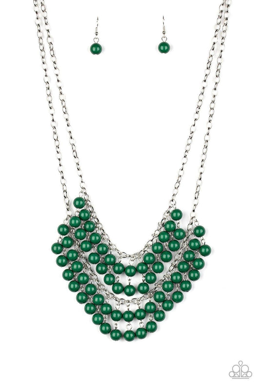 Paparazzi Accessories - Bubbly Boardwalk - Green Necklace - Bling by JessieK