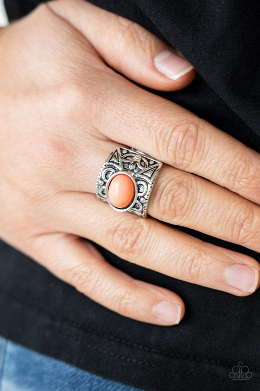 Paparazzi Accessories - Bubbly Bonanza - Orange (Coral) Ring - Bling by JessieK