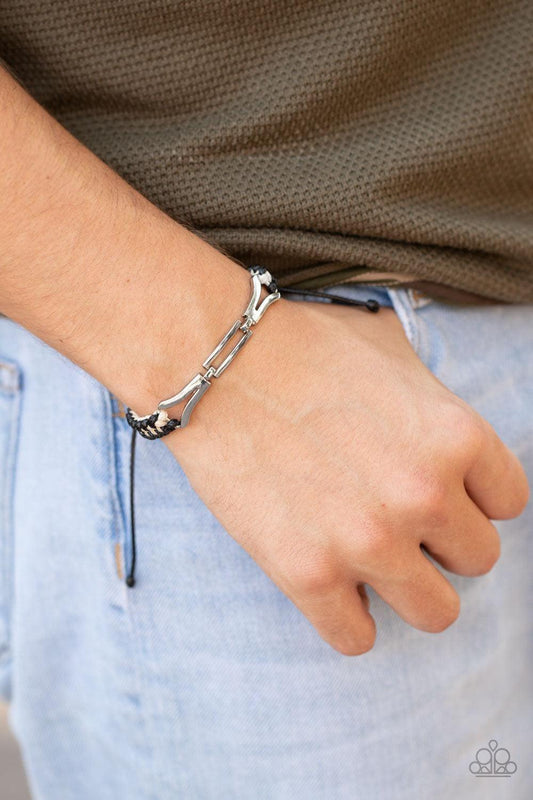 Paparazzi Accessories - Bungee Bungalow - Black Bracelet - Bling by JessieK