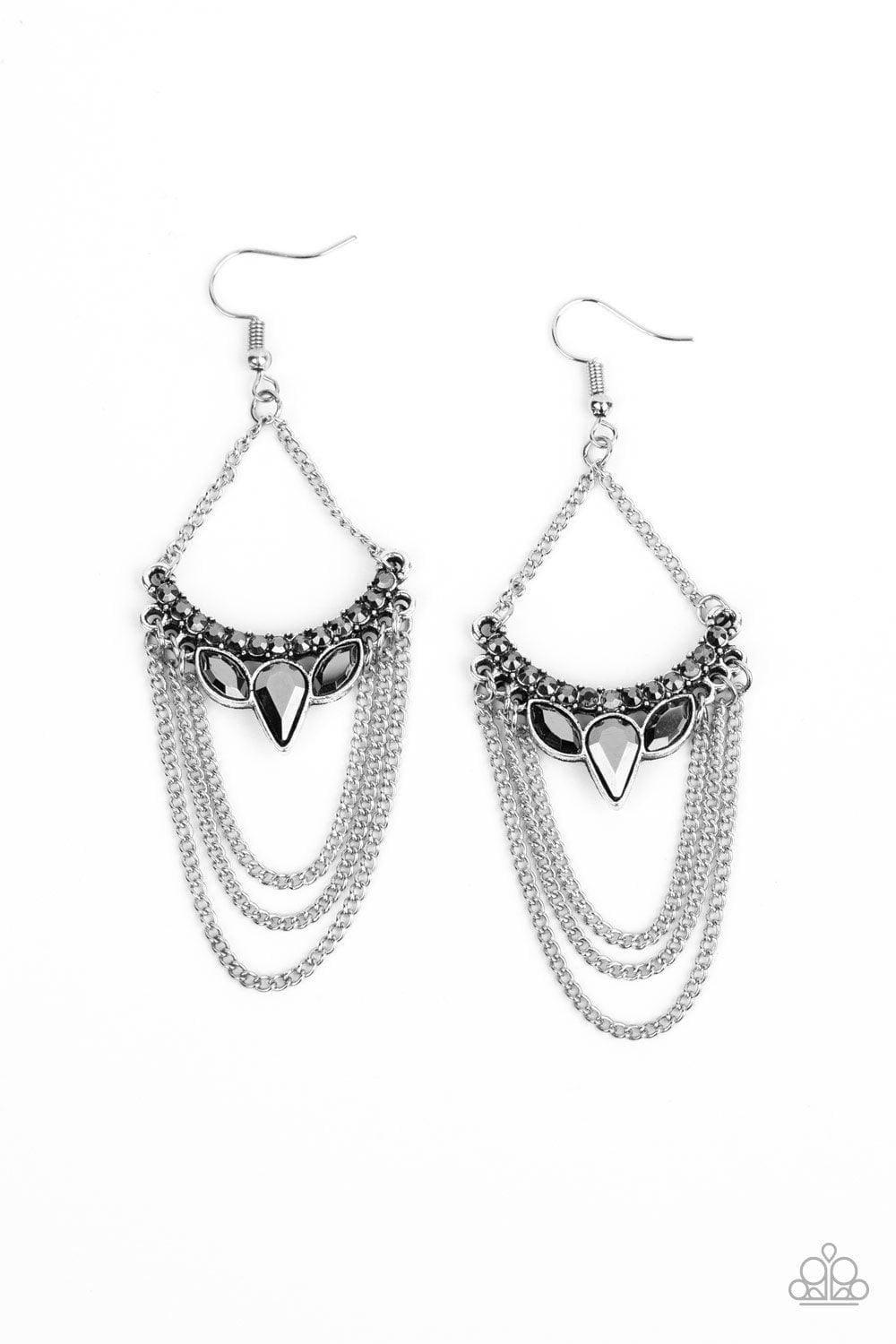 Paparazzi Accessories - Burst Into Tiers - Silver Earrings - Bling by JessieK