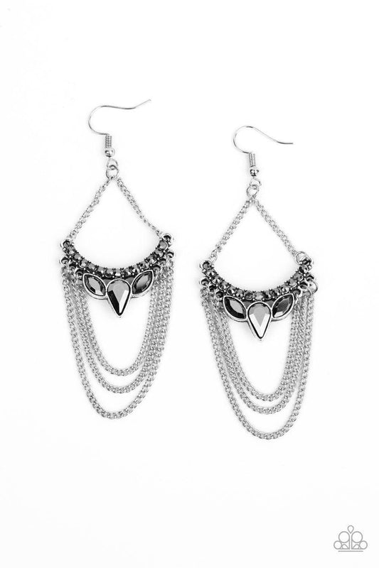 Paparazzi Accessories - Burst Into Tiers - Silver Earrings - Bling by JessieK