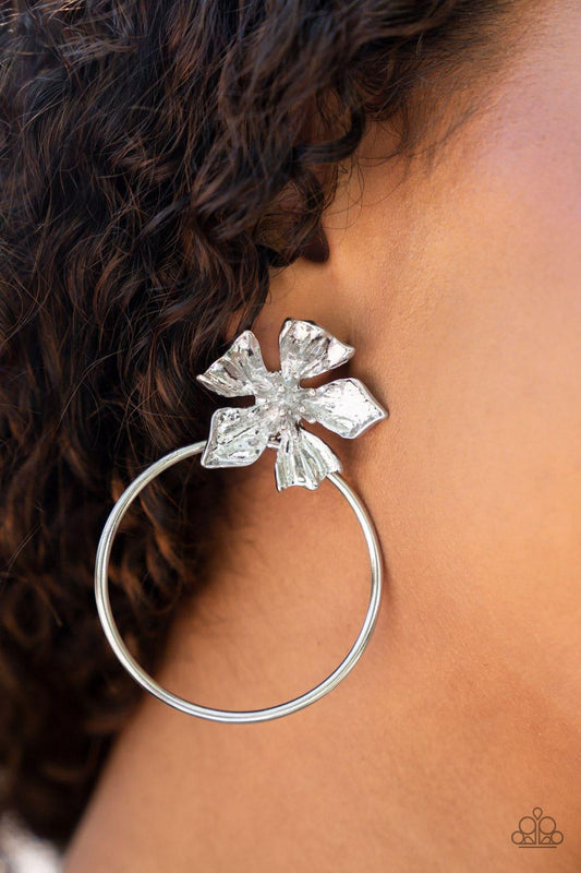 Paparazzi Accessories - Buttercup Bliss - Silver Earring - Bling by JessieK