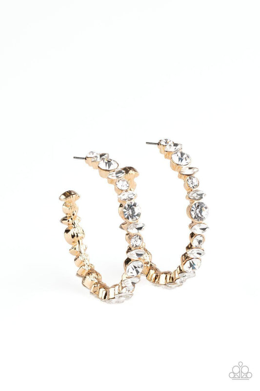 Paparazzi Accessories - Can i Have Your Attention? - Gold Hoop Earrings - Bling by JessieK