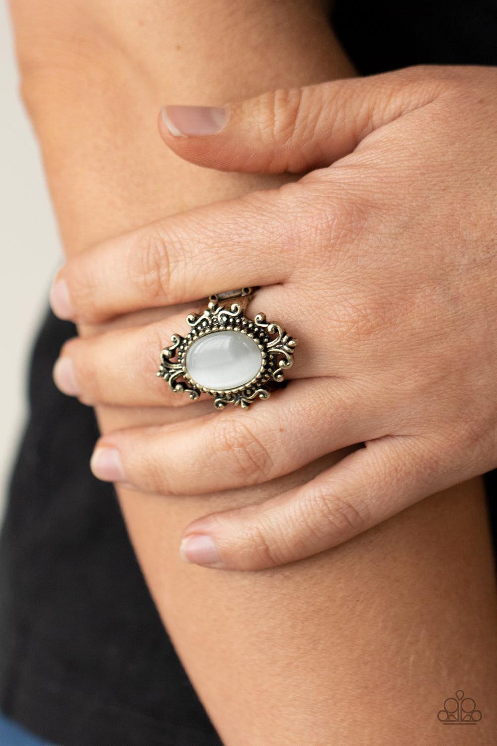 Paparazzi Accessories - Can You Seer What i Seer - Brass Ring - Bling by JessieK