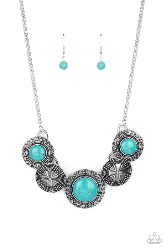 Paparazzi Accessories - Canyon Cottage - Blue Necklace - Bling by JessieK