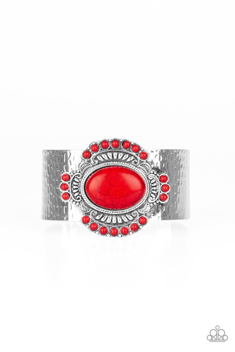 Paparazzi Accessories - Canyon Crafted - Red Bracelet - Bling by JessieK