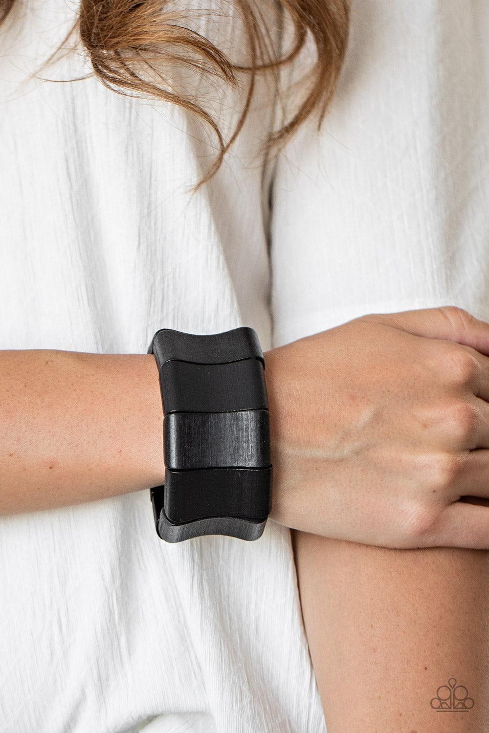 Paparazzi Accessories - Caribbean Couture - Black Bracelet - Bling by JessieK