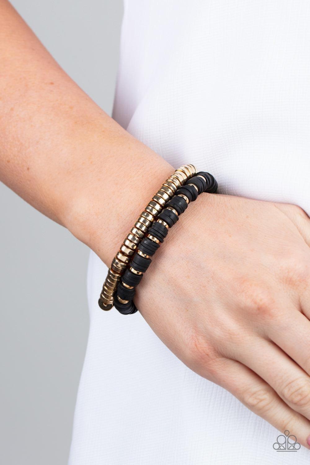Paparazzi Accessories - Catalina Marina - Black Bracelet - Bling by JessieK