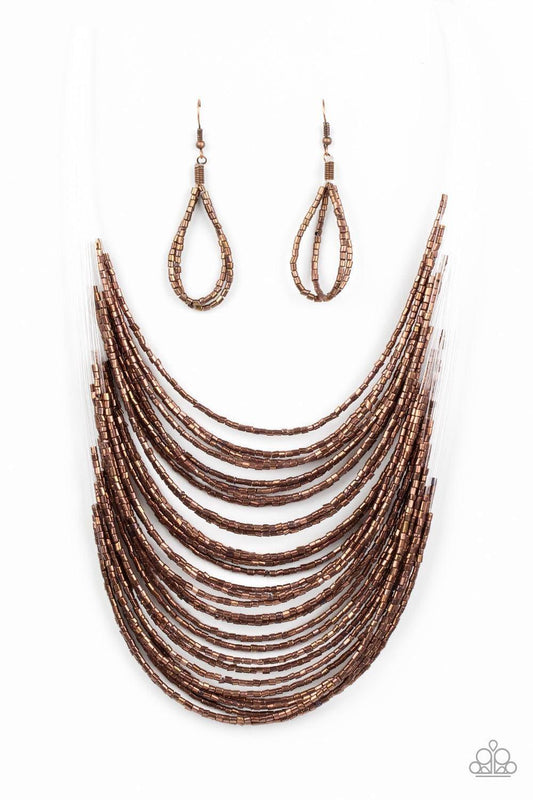 Paparazzi Accessories - Catwalk Queen - Copper Necklace - Bling by JessieK