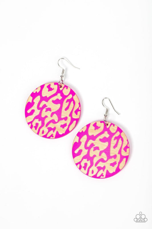 Paparazzi Accessories - Catwalk Safari - Pink Earrings - Bling by JessieK