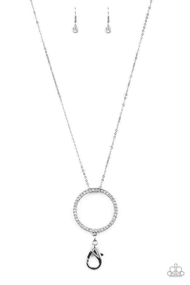 Paparazzi Accessories - Center Of Attention - Black Lanyard Necklace - Bling by JessieK