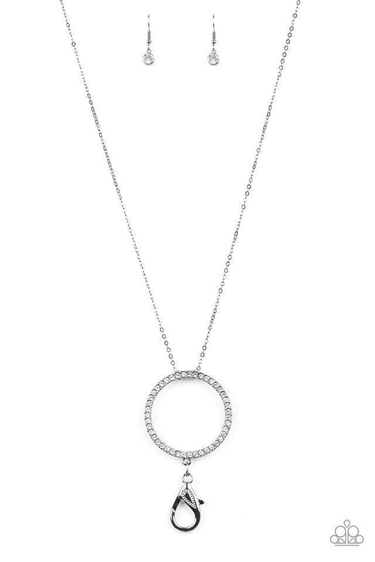 Paparazzi Accessories - Center Of Attention - Black Lanyard Necklace - Bling by JessieK