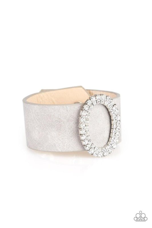 Paparazzi Accessories - Center Stage Starlet - Silver Bracelet - Bling by JessieK