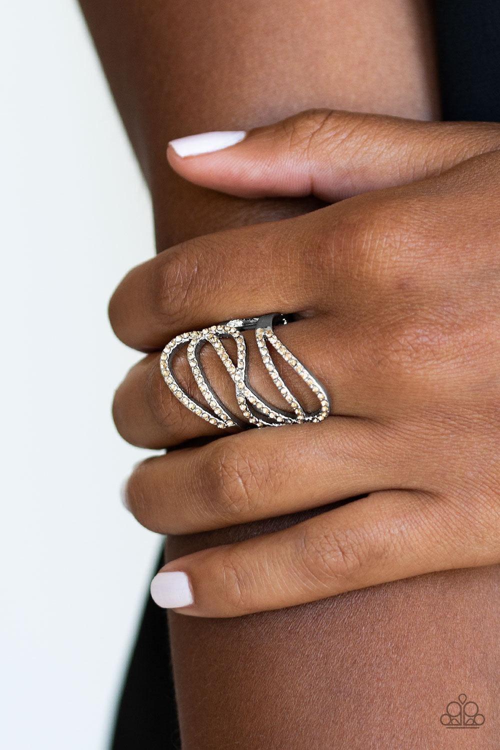Paparazzi Accessories - Chasing Starlight - Brown Ring - Bling by JessieK