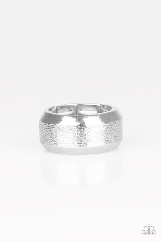 Paparazzi Accessories - Checkmate - Silver Men's Ring - Bling by JessieK