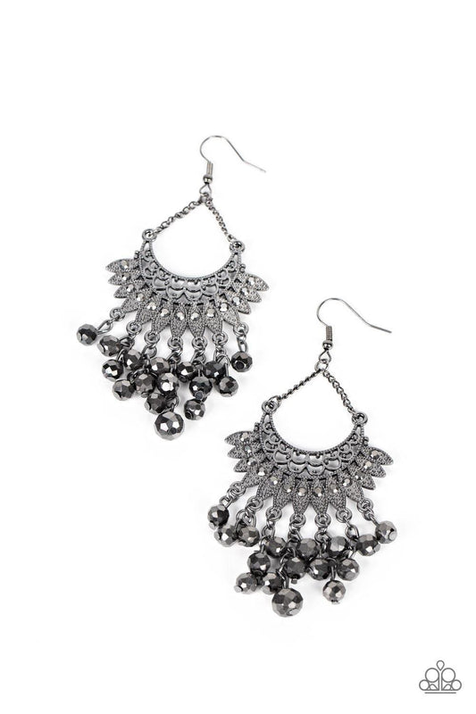 Paparazzi Accessories - Chromatic Cascade - Black Earrings - Bling by JessieK