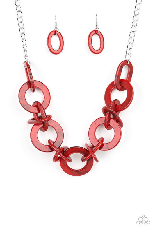 Paparazzi Accessories - Chromatic Charm - Red Necklace - Bling by JessieK