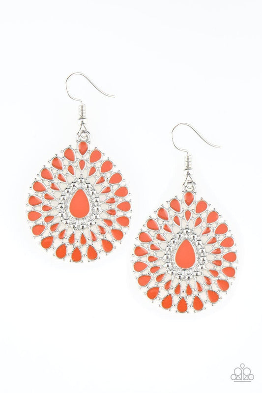 Paparazzi Accessories - City Chateau - Orange Earrings - Bling by JessieK