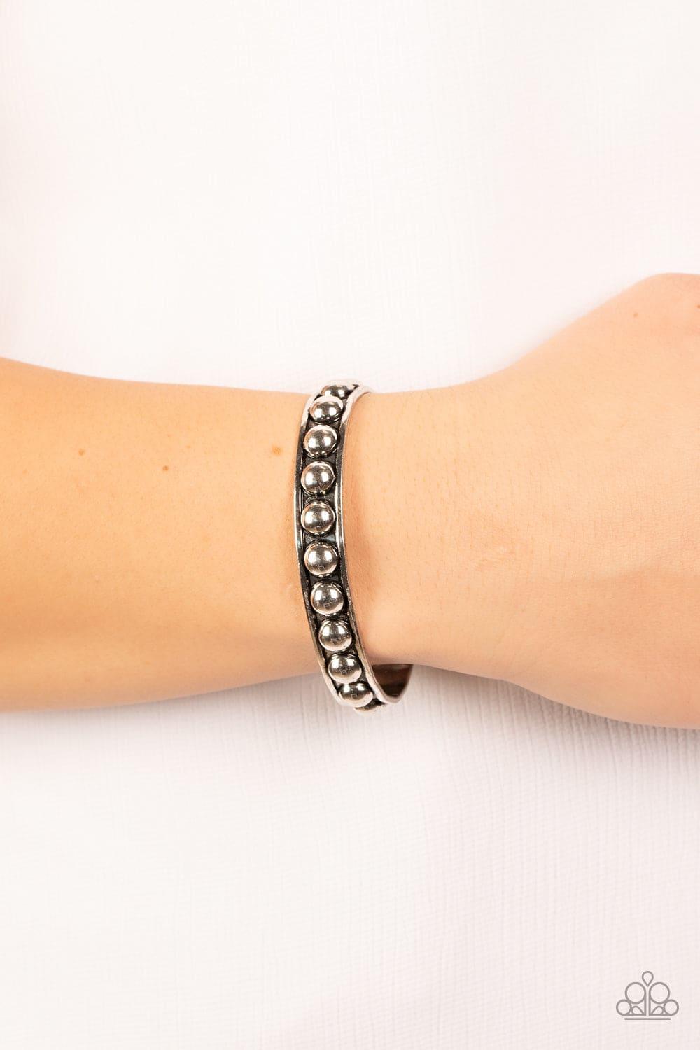 Paparazzi Accessories - Clear As Stud - Silver Bracelet - Bling by JessieK
