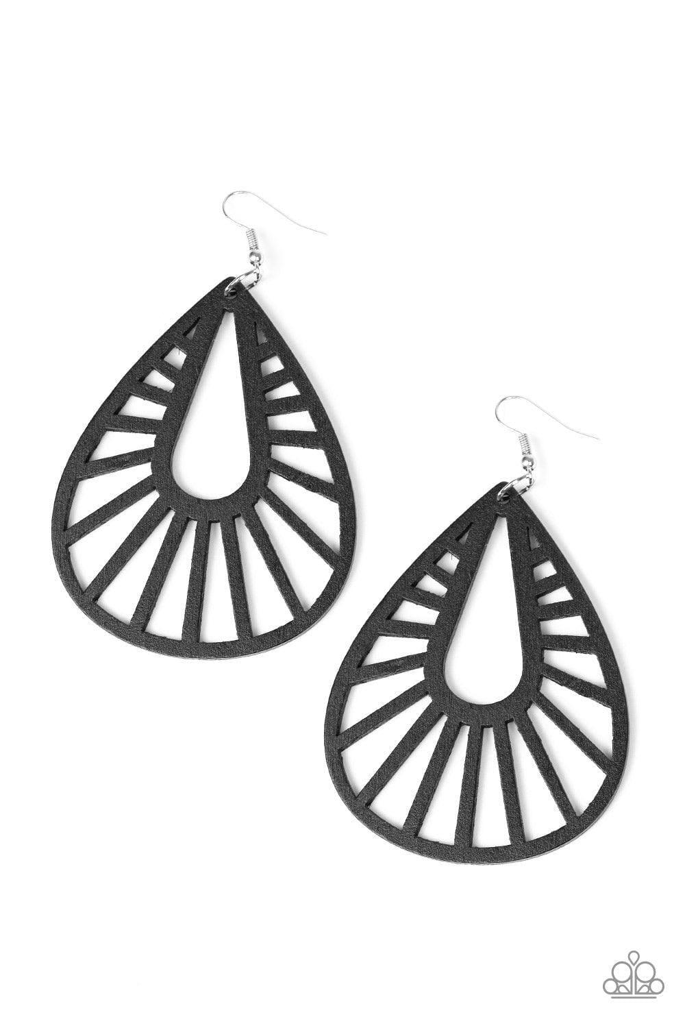 Paparazzi Accessories - Coachella Chill - Black Earrings - Bling by JessieK