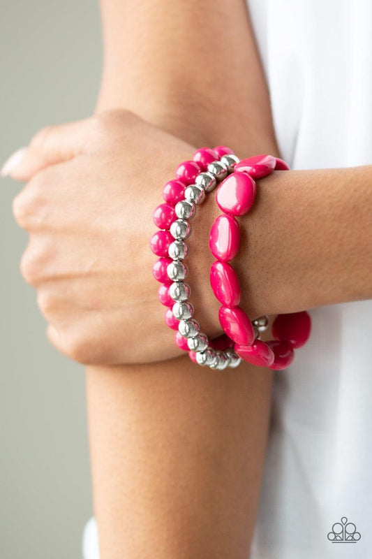 Paparazzi Accessories - Color Venture - Pink Bracelet - Bling by JessieK