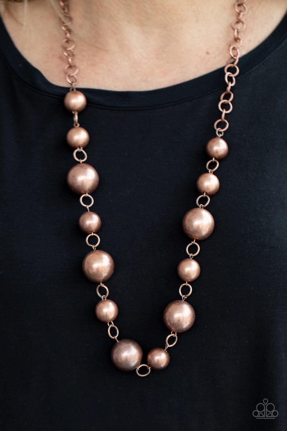 Paparazzi Accessories - Commanding Composure - Copper Necklace - Bling by JessieK