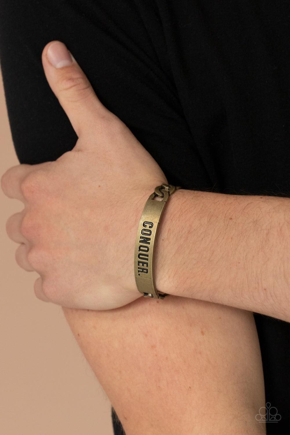 Paparazzi Accessories - Conquer Your Fears - Brass Bracelet - Bling by JessieK