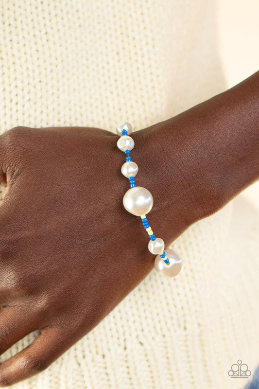 Paparazzi Accessories - Contemporary Coastline - Blue Bracelet - Bling by JessieK