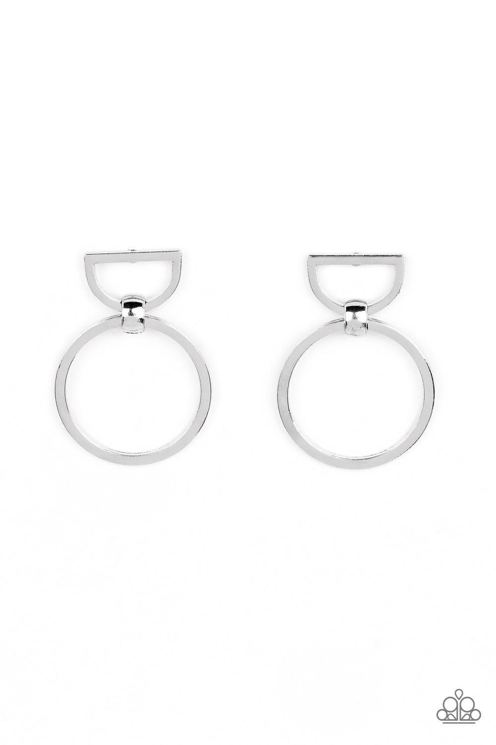 Paparazzi Accessories - Contour Guide - Silver Earrings - Bling by JessieK